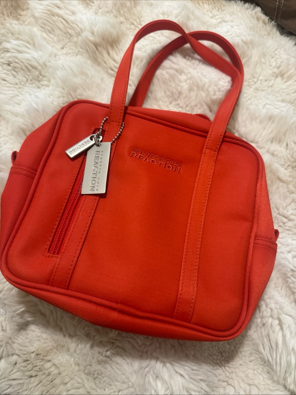 Kenneth Cole Reaction Orange Structured Tote with Tag